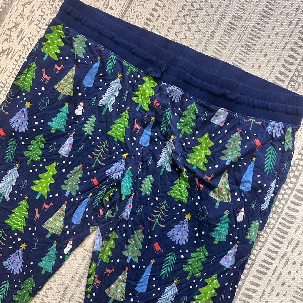 Little Sleepies Merry and Bright Christmas Tree Bamboo Pajama Set XL - Picture 7 of 9
